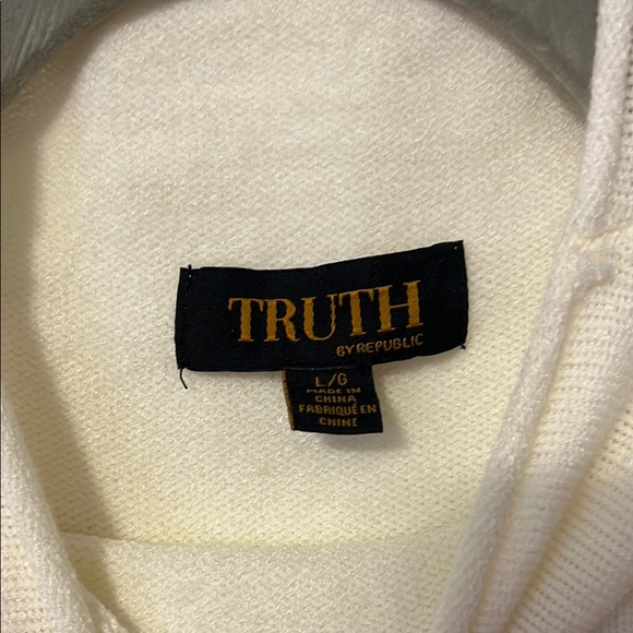 Striped Women's Sweater - Cream and Pink - Picture 3 of 3